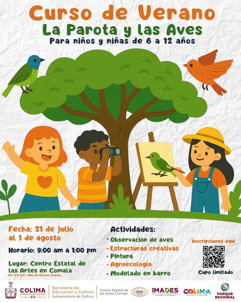 Cultura Colima anuncia el curso de verano ‘La Parota y las Aves’ en el CEA Comala