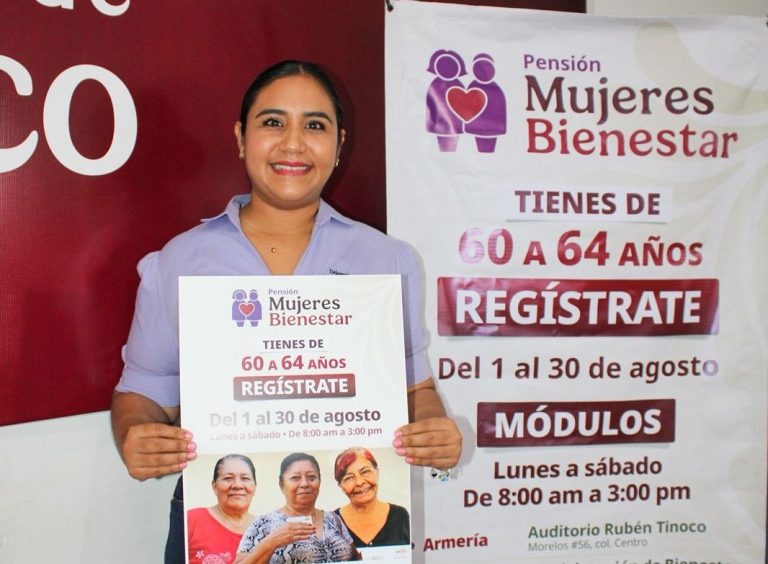 Del 1 al 30 de agosto, registro de mujeres de 60 a 64 años a la Pensión Mujeres Bienestar: Rosario Silva