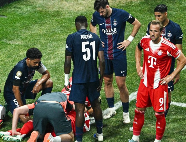 Jamal Musiala, del Bayern Munich, sufre impactante fractura tras chocar con el portero Gianluigi| Video