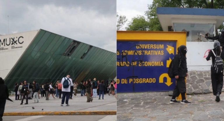 UNAM condena destrucción en el MUAC durante marcha contra gentrificación