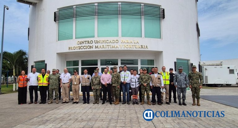 Marina y autoridades portuarias realizaron práctica de protección nivel III en el puerto de Manzanillo