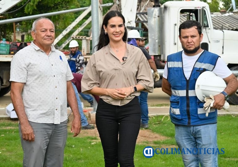 Rosi Bayardo arranca obra de alumbrado público en Llano de la Marina