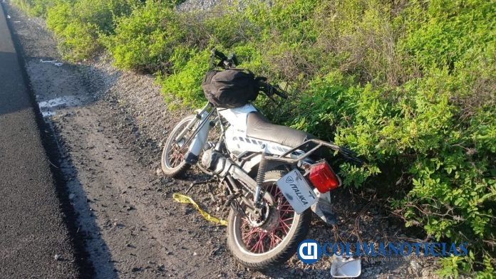 Un motociclista lesionado al caer de la unidad por Jalipa (2)