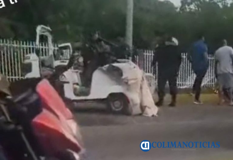 Aparatoso accidente de una mototaxi en el puente de San Pedrito