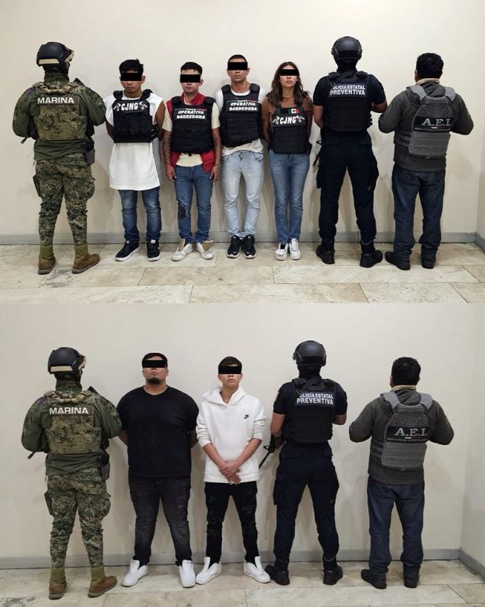 Caen seis presuntos miembros de 'La Barredora' y CJNG