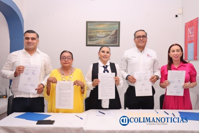 Colegio de Abogadas de Colima “Griselda Álvarez” y Notaría Pública No. 12 firman convenio para ayudar a personas en situación de vulnerabilidad