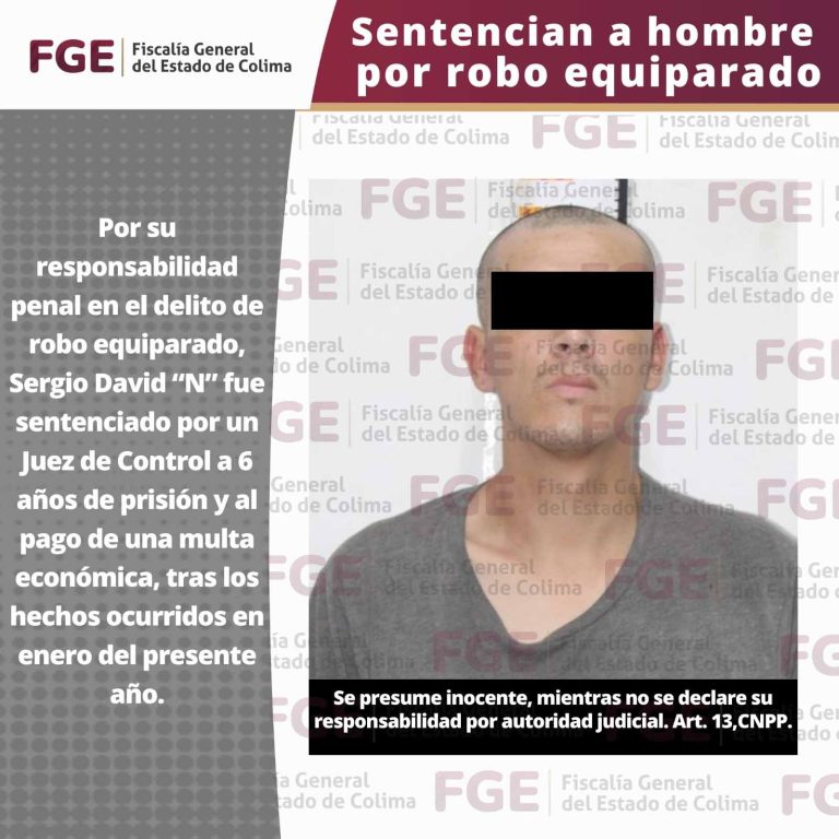 Sentencian a hombre por robo equiparado