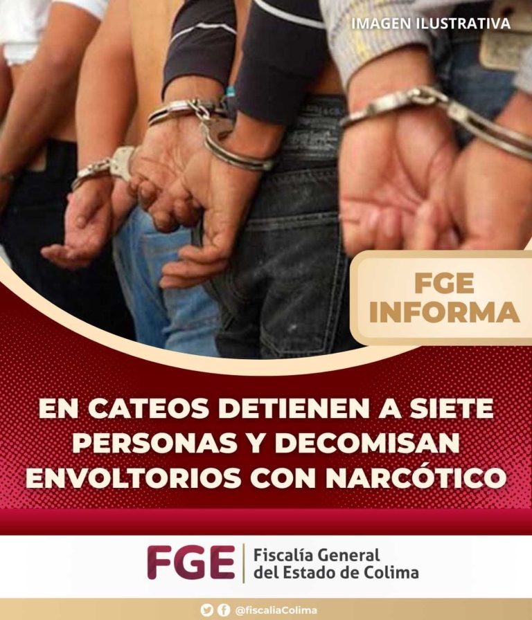 En cateos detienen a siete personas y decomisan envoltorios con narcótico