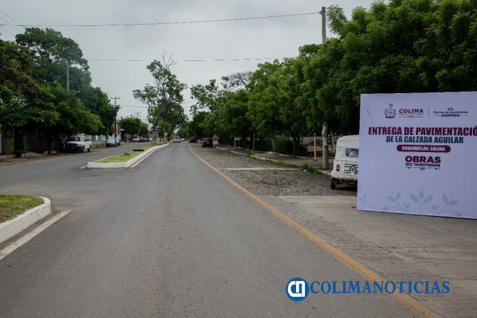 Gobernadora de Colima entrega la pavimentación de la Calzada Aguilar, en Coquimatlán (3)