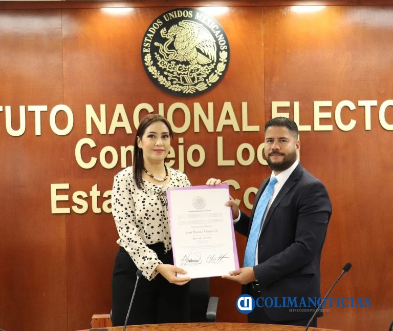 Entrega el INE Colima constancia de triunfo a candidato a Juez de Distrito