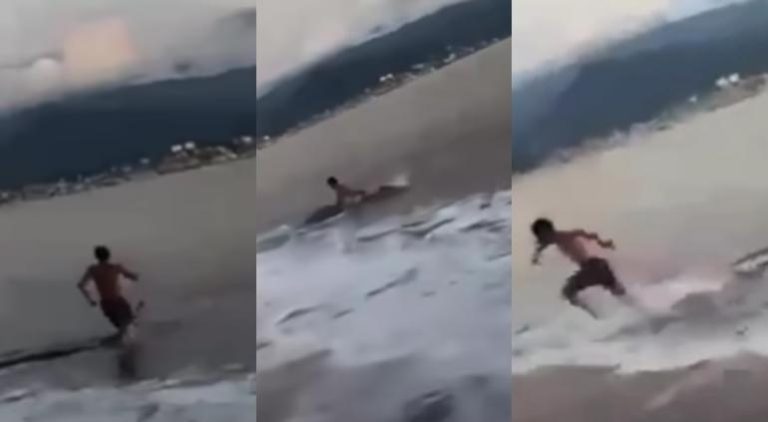 Joven escapa de ataque de cocodrilo en playas de Puerto Vallarta| Video