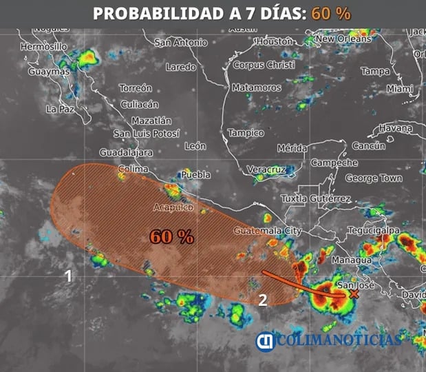 Se formará “Ivo” Frente a las costas de Colima y Michoacán