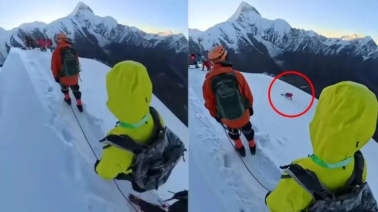 Alpinista cae al vacío y muere tras intentar tomarse selfie en una montaña