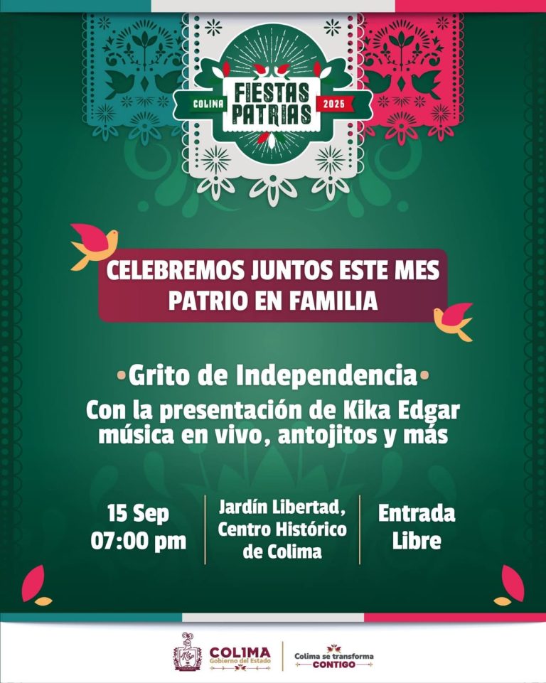 Gobierno del Estado de Colima avanza preparativos para el Grito y concierto gratuito de Kika Édgar