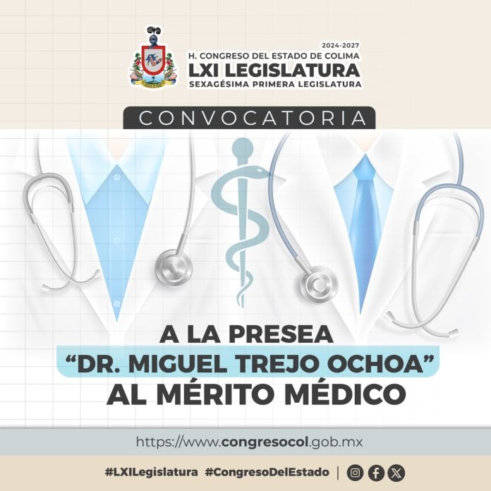 Invitan a médicos a participar en la Presea “Miguel Trejo Ochoa” 2025