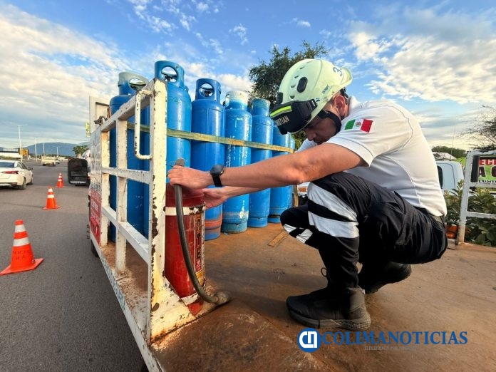 Realiza UEPC Colima inspección a vehículos distribuidores de gas