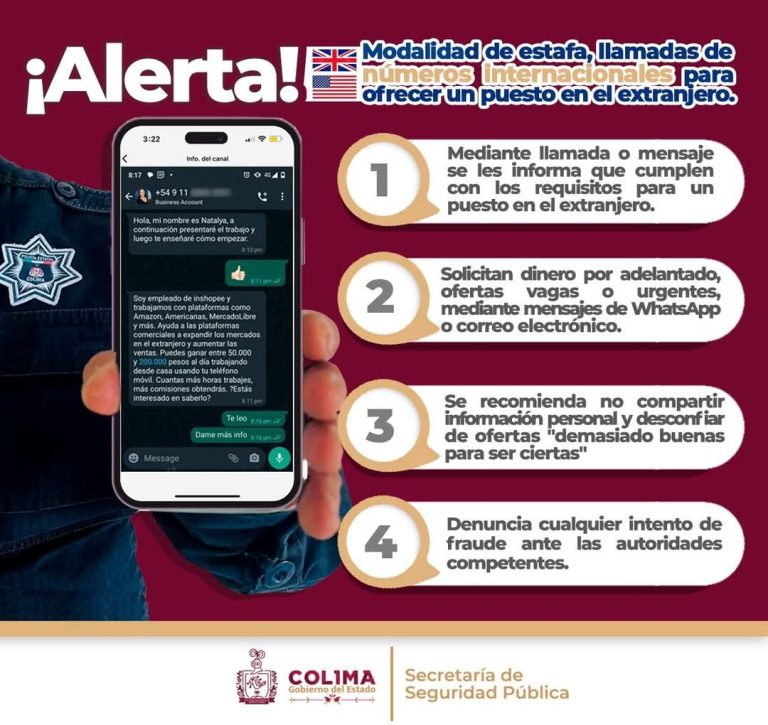SSP Colima alerta por aumento de llamadas fraudulentas; pide no caer en esos ilícitos