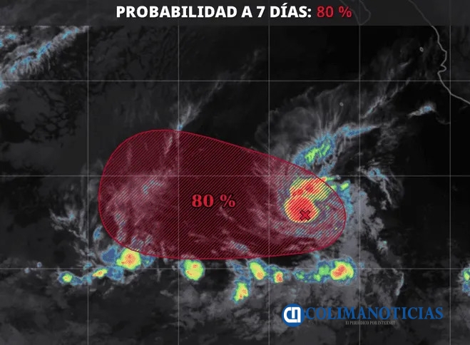 Ciclón Tropical en el Océano Pacífico