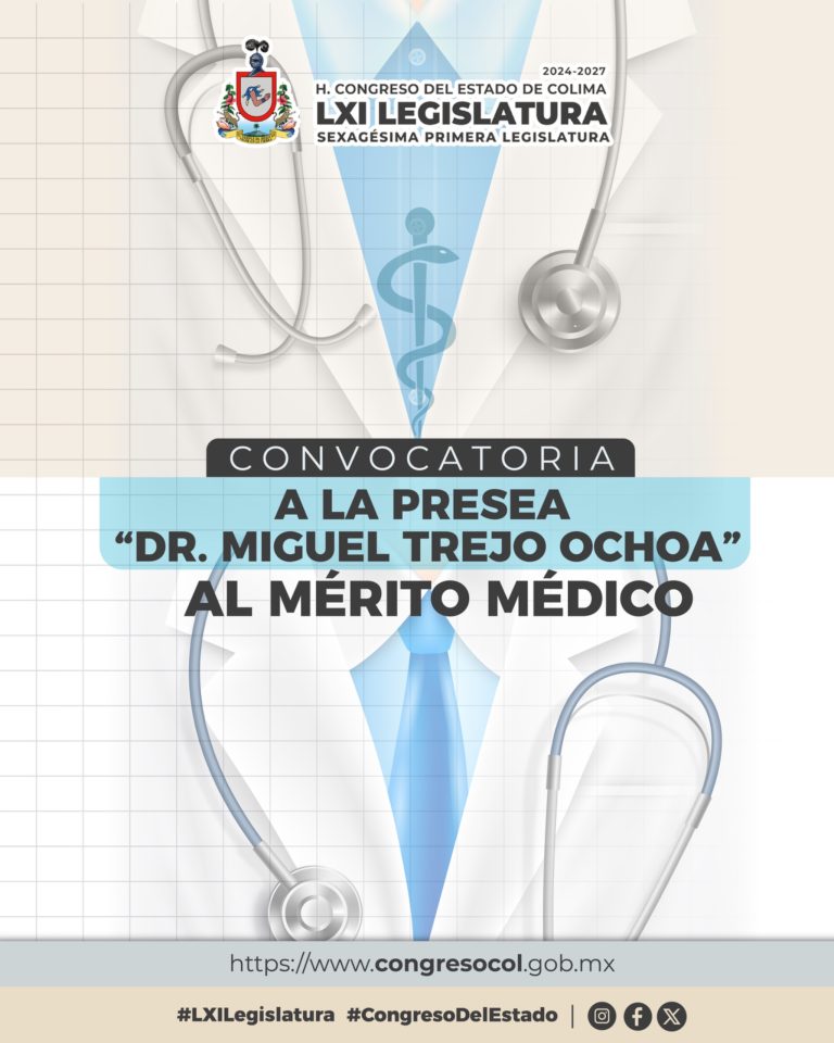 Lunes 13 de octubre, último día para inscribirse a convocatoria para Presea al Mérito Médico