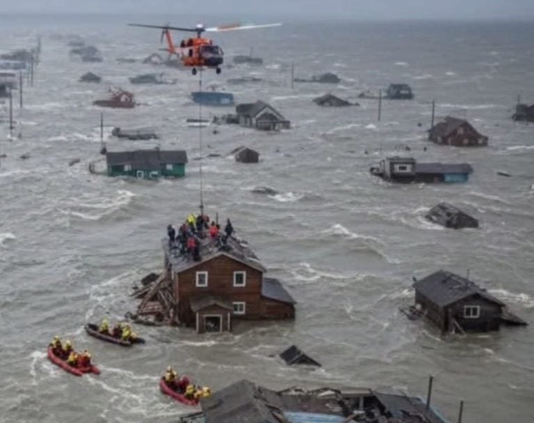 Evacúan aldeas en Alaska tras inundaciones históricas por tifón Halong