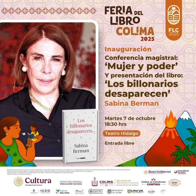 Con Sabina Berman como invitada de honor, Cultura Colima inaugura la Feria del Libro 2025