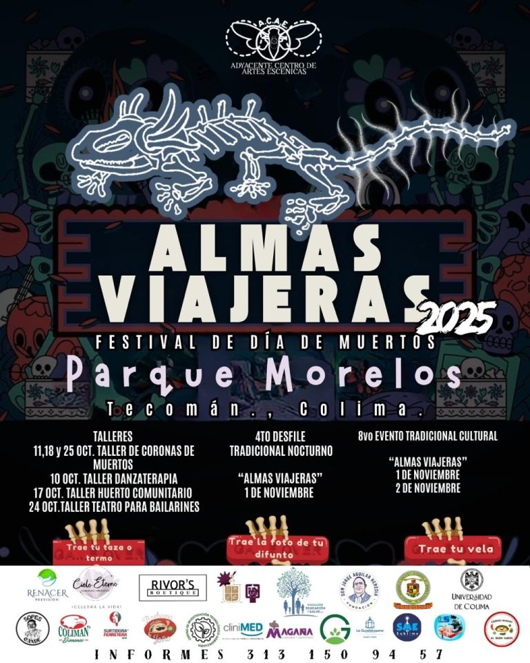Arranca el octavo Festival “Almas Viajeras” en Tecomán, una celebración viva del Día de Muertos