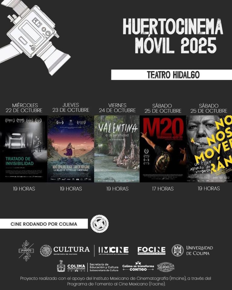 HuertoCinema y Cultura Colima invitan a funciones de cine mexicano en Teatro Hidalgo