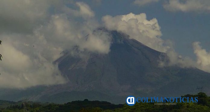 Mantiene Volcán de Colima baja actividad; UEPC descarta riesgo para la población