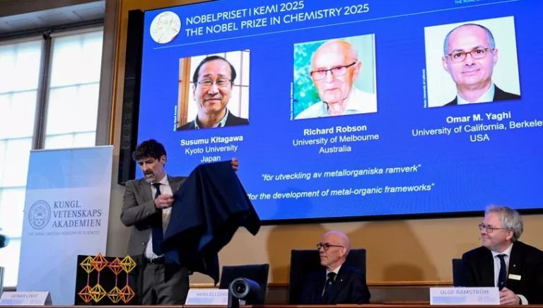 Premio Nobel de Química 2025: ¿Qué científicos fueron los ganadores?