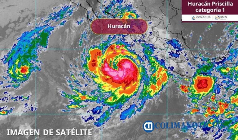 Priscilla dejará intensas lluvias en Colima, este lunes
