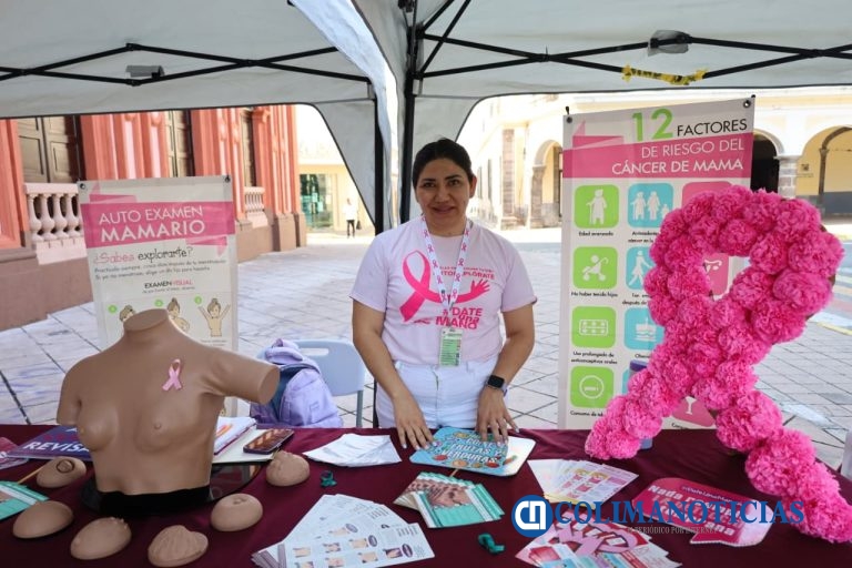 Promueve Salud Colima la detección oportuna del cáncer de mama