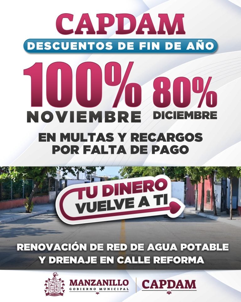 Capdam anuncia descuentos en pago de agua para apoyar la economía familiar