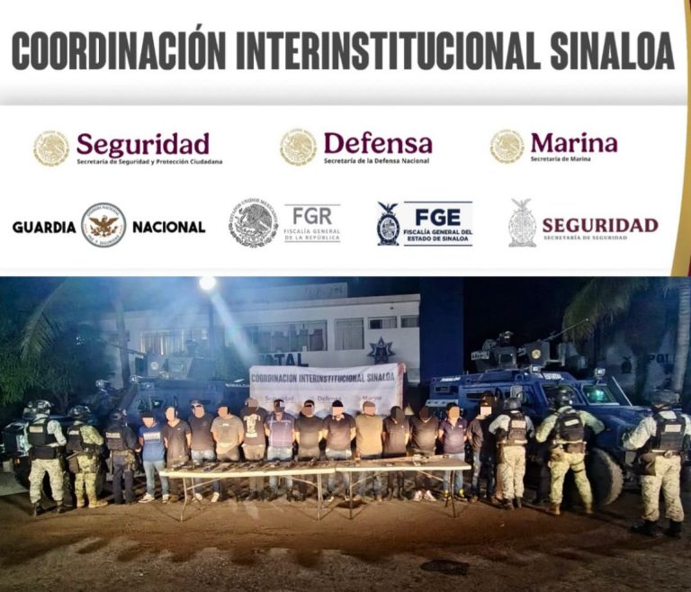 Operativos en Sinaloa: caen 14 sujetos