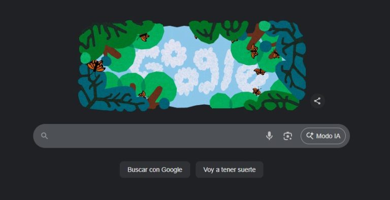 Con este Doodle celebra Google la llegada de la mariposa monarca
