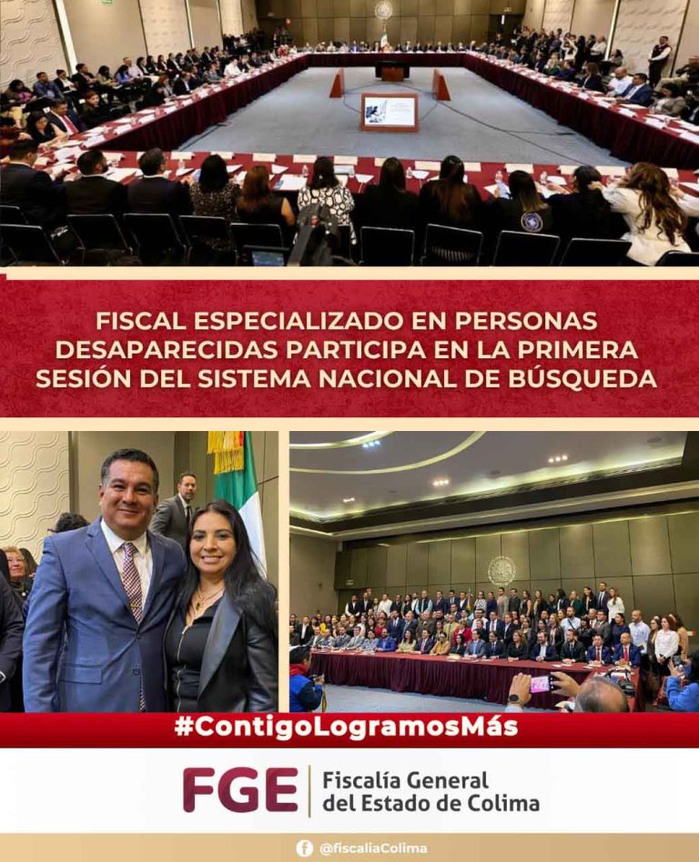 Fiscal Especializado en Personas Desaparecidas participa en la Primera Sesión del Sistema Nacional de Búsqueda