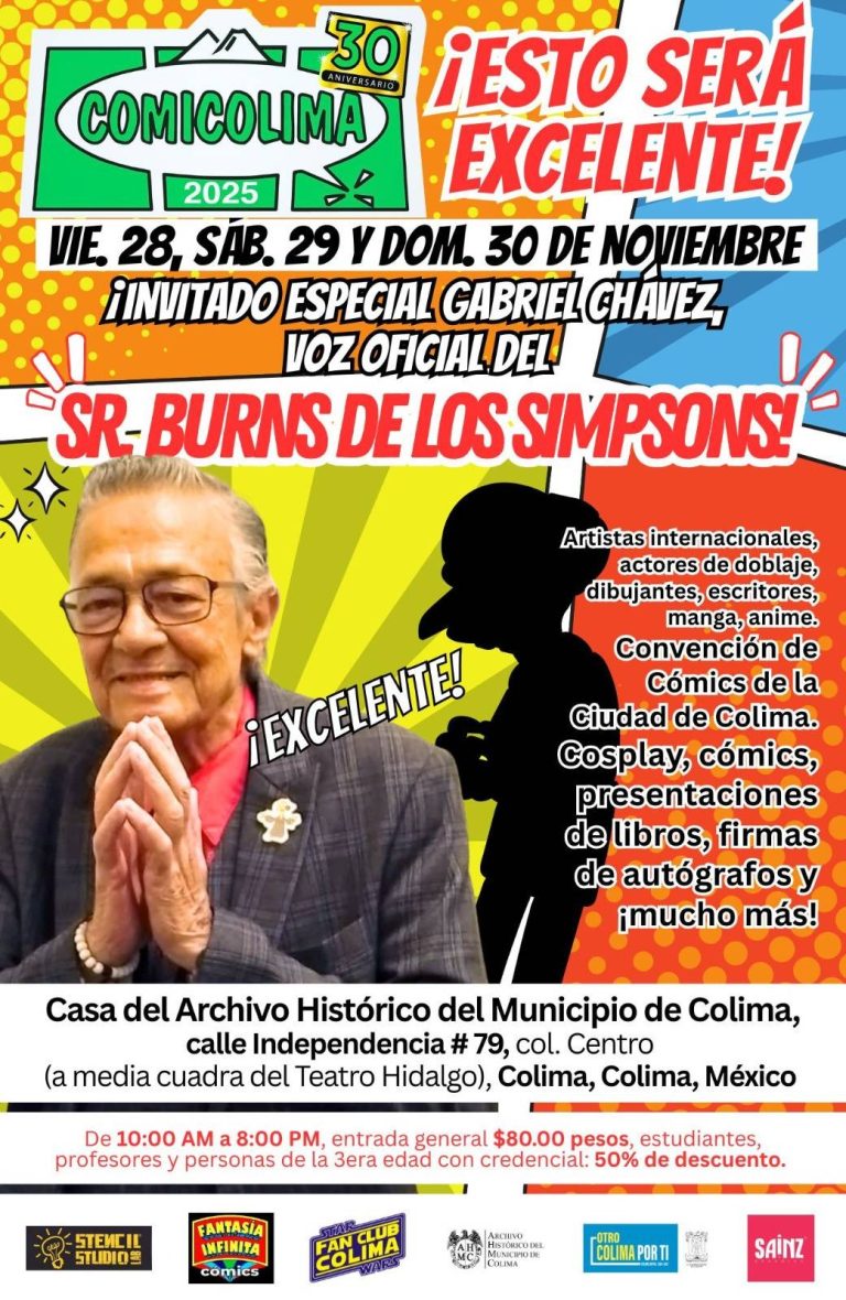 Gabriel Chávez, la voz oficial del Sr. Burns, de los Simpson, obsequiará 10 ejemplares de su Oda a Colima