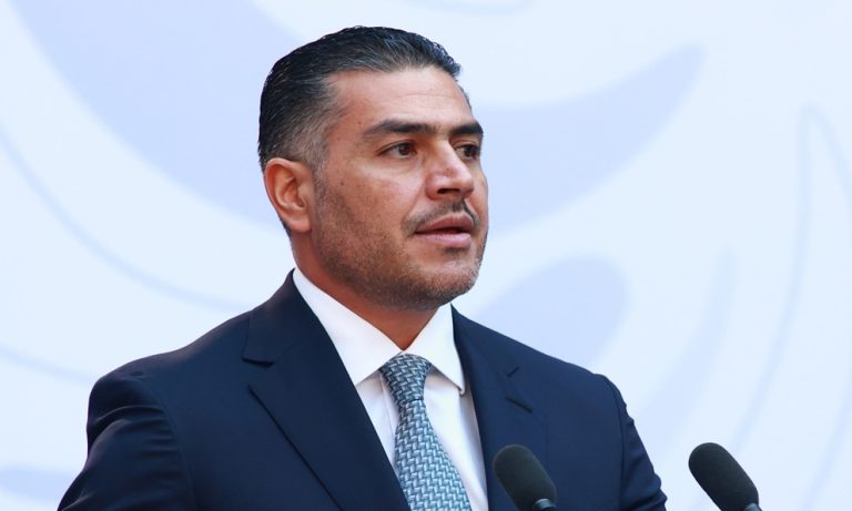 Llega Harfuch a Uruapan bajo fuerte operativo de seguridad