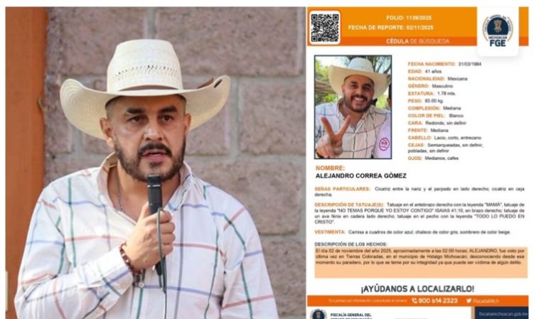 Localizan pertenencias del exalcalde de Zinapécuaro; continúa su búsqueda tras desaparecer en Ciudad Hidalgo