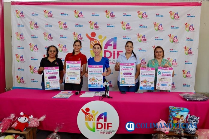 Presenta Tey las campañas de donación de juguetes, peluches y ropa abrigadora