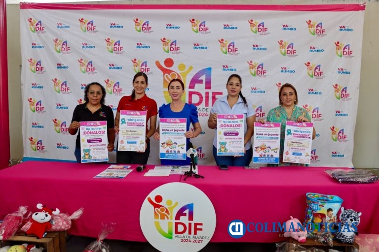 Presenta Tey las campañas de donación de juguetes, peluches y ropa abrigadora