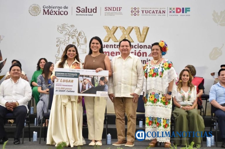 Reconocen al DIF Estatal Colima en el Encuentro Nacional de Alimentación, en Yucatán
