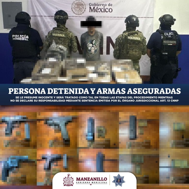 Detención de 22 personas por posesión de droga, aseguramiento de armas de fuego y vehículos recuperados: resultados de la semana en Seguridad Pública de Manzanillo