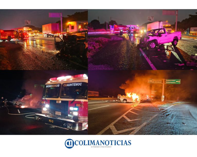 Accidente vehicular en crucero de Cuauhtémoc obstruye carril, previene UEPC Colima; hay un lesionado