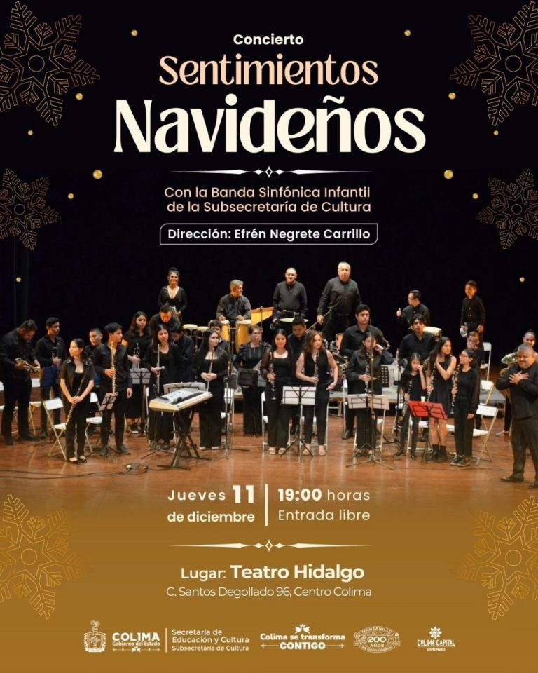 Cultura Colima invita a los Conciertos Navideños en el Teatro Hidalgo