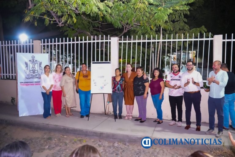 Entrega Tey alumbrado y hace en Entorno Seguro inmediación de Secundaria M. Álvarez