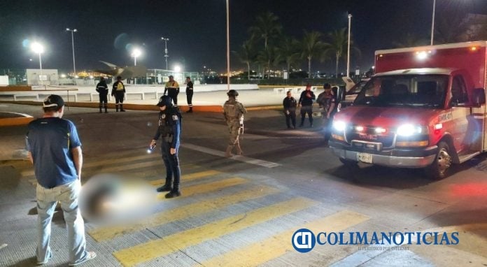 Masculino arrollado en Manzanillo