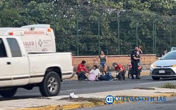 Motociclista lesionado