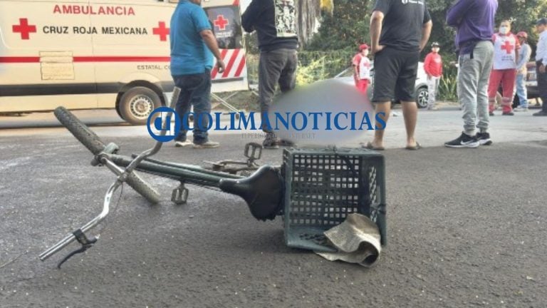 Muere ciclista tras ser impactado por motocicleta en Tecomán