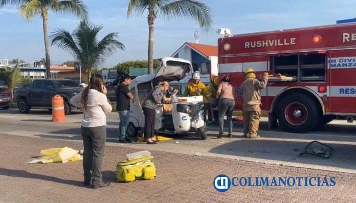 Operador de mototaxi lesionado al chocar por el boulevard Miguel de la Madrid