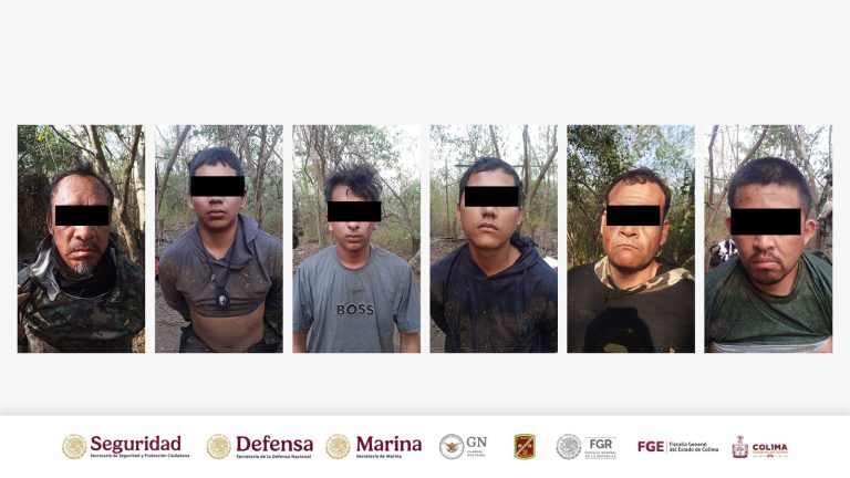 Operativo en zona limítrofe Colima-Michoacán logra desmantelar campamento criminal: hay 6 detenidos